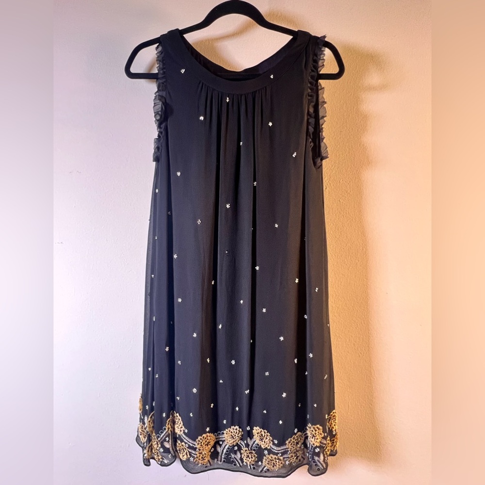 Alice + Olivia Black and Gold Dress